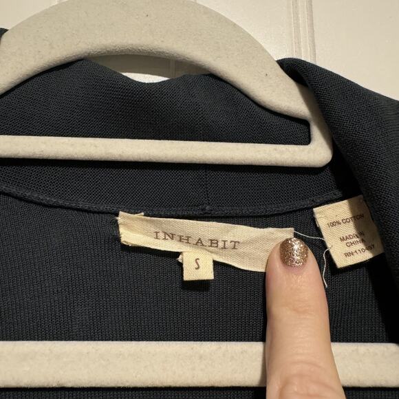 Inhabit Teal Cotton Lightweight Cardigan Size Small - Picture 3 of 5